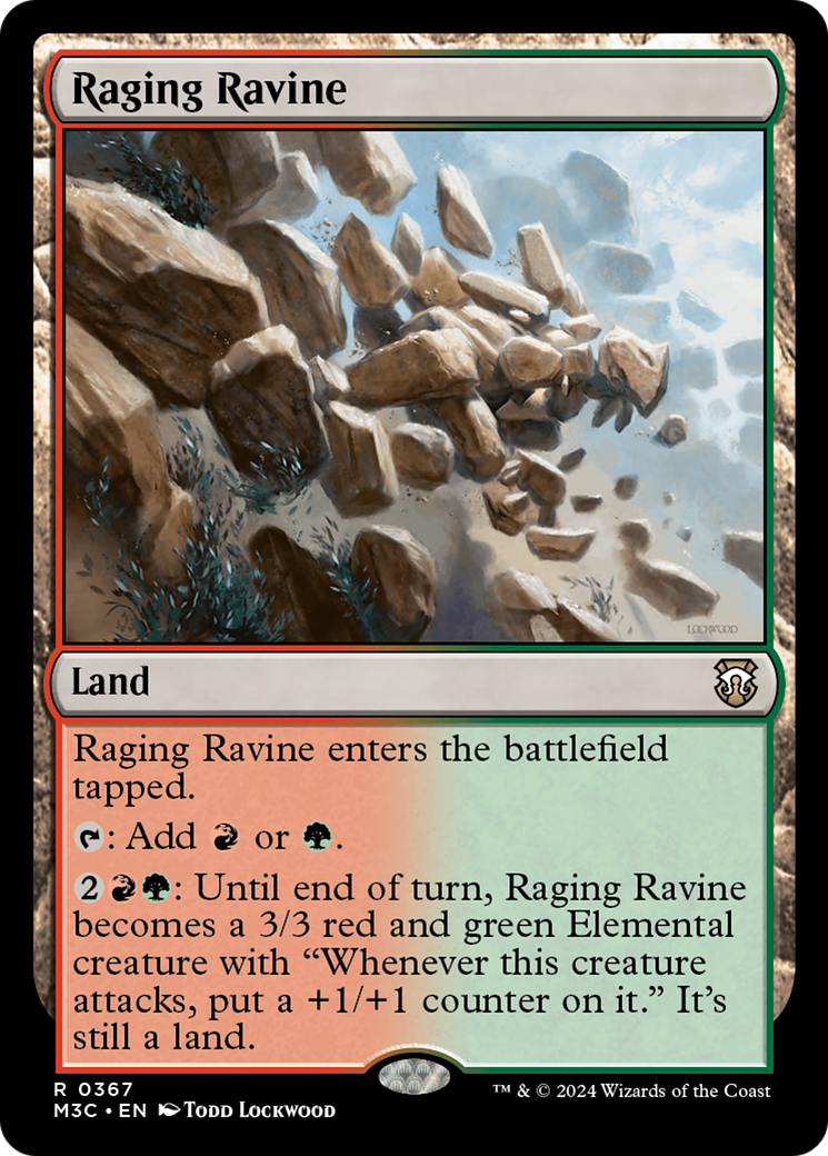 Raging Ravine (Ripple Foil) [Modern Horizons 3 Commander] | PLUS EV GAMES 