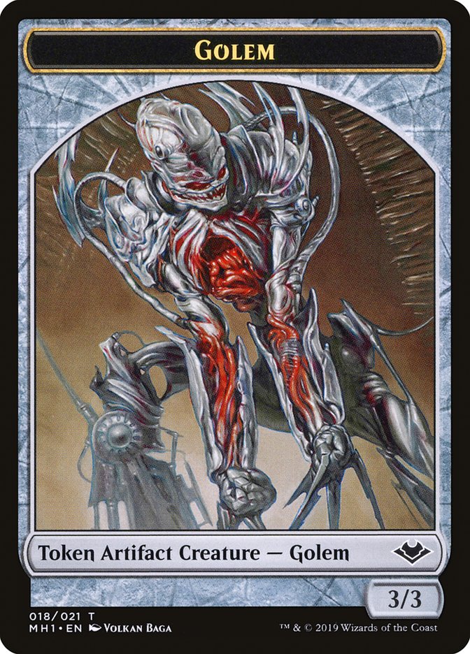 Soldier (004) // Golem (018) Double-Sided Token [Modern Horizons Tokens] | PLUS EV GAMES 