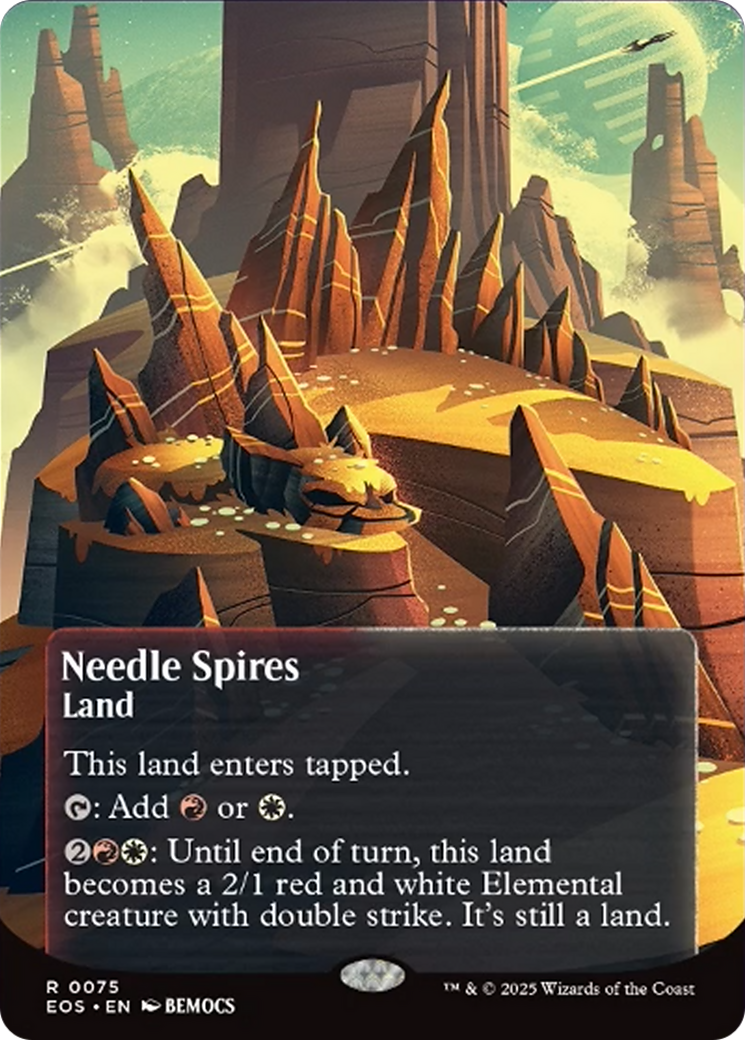 Needle Spires (0075) (Borderless) [Edge of Eternities: Stellar Sights] | PLUS EV GAMES 