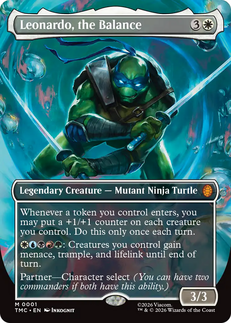 Leonardo, the Balance (Borderless) [Teenage Mutant Ninja Turtles Commander] | PLUS EV GAMES 