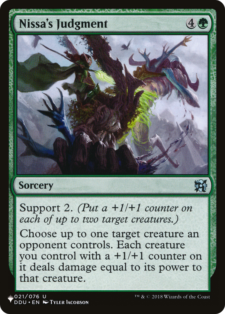 Nissa's Judgment [The List Reprints] | PLUS EV GAMES 