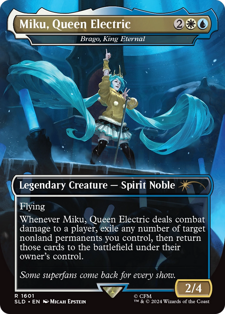 Miku, Queen Electric - Brago, King Eternal (Rainbow Foil) [Secret Lair Drop Series] | PLUS EV GAMES 