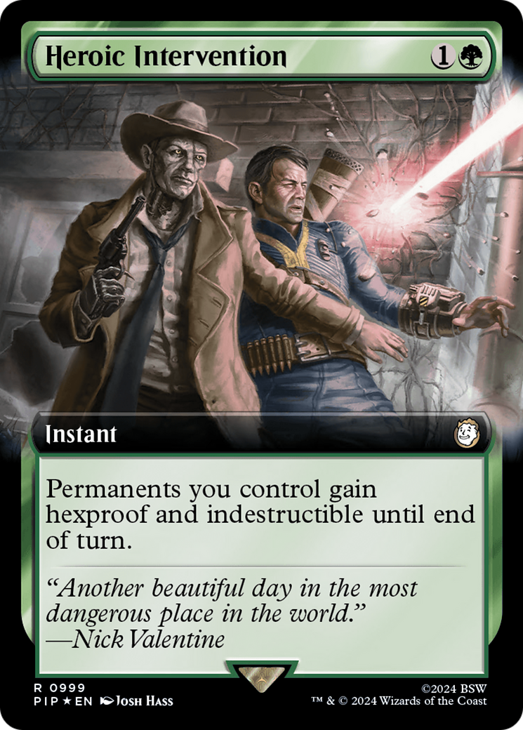 Heroic Intervention (Extended Art) (Surge Foil) [Fallout] | PLUS EV GAMES 