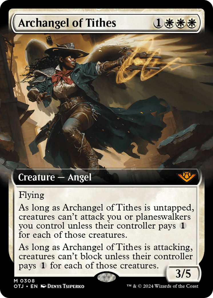 Archangel of Tithes (Extended Art) [Outlaws of Thunder Junction] | PLUS EV GAMES 