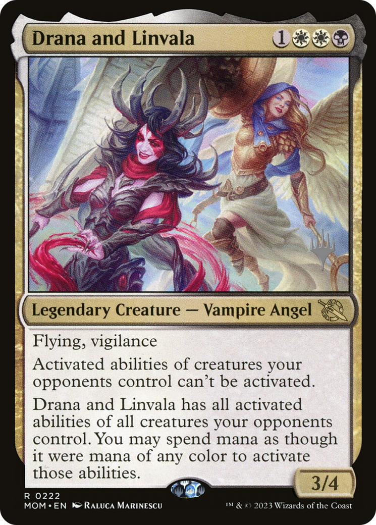 Drana and Linvala (Promo Pack) [March of the Machine Promos] | PLUS EV GAMES 