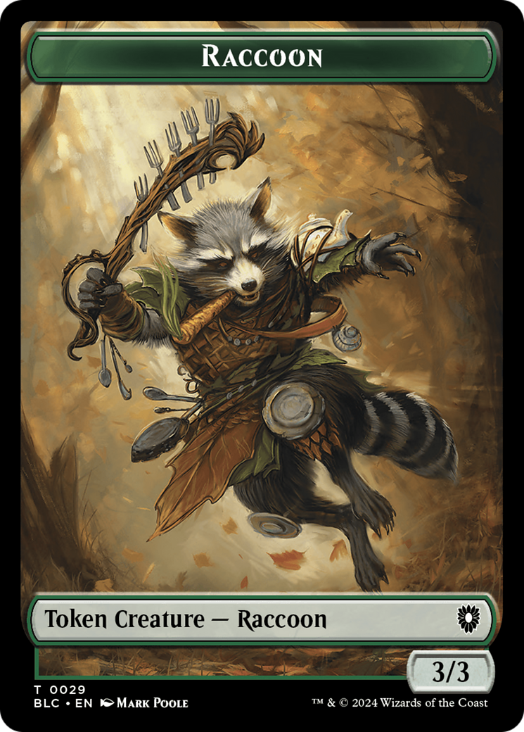 Rat // Raccoon Double-Sided Token [Bloomburrow Commander Tokens] | PLUS EV GAMES 