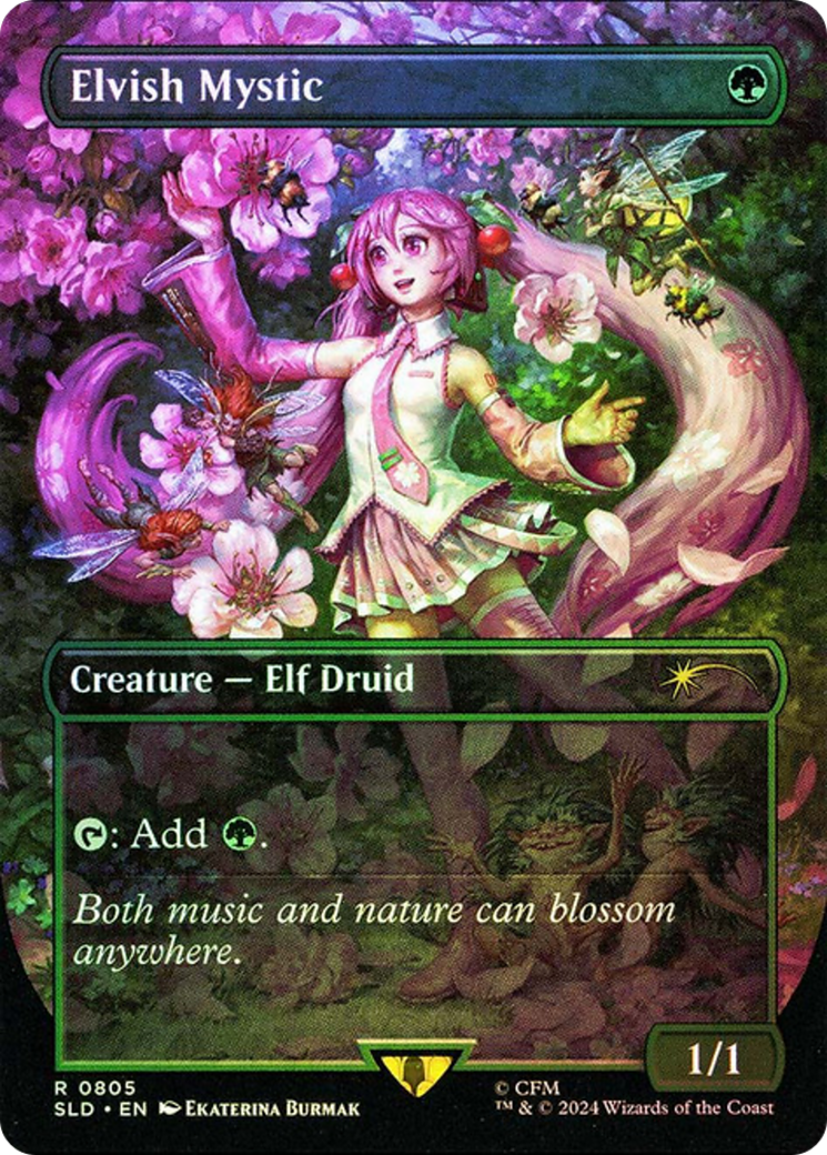 Elvish Mystic (0805) (Rainbow Foil) [Secret Lair Drop Series] | PLUS EV GAMES 