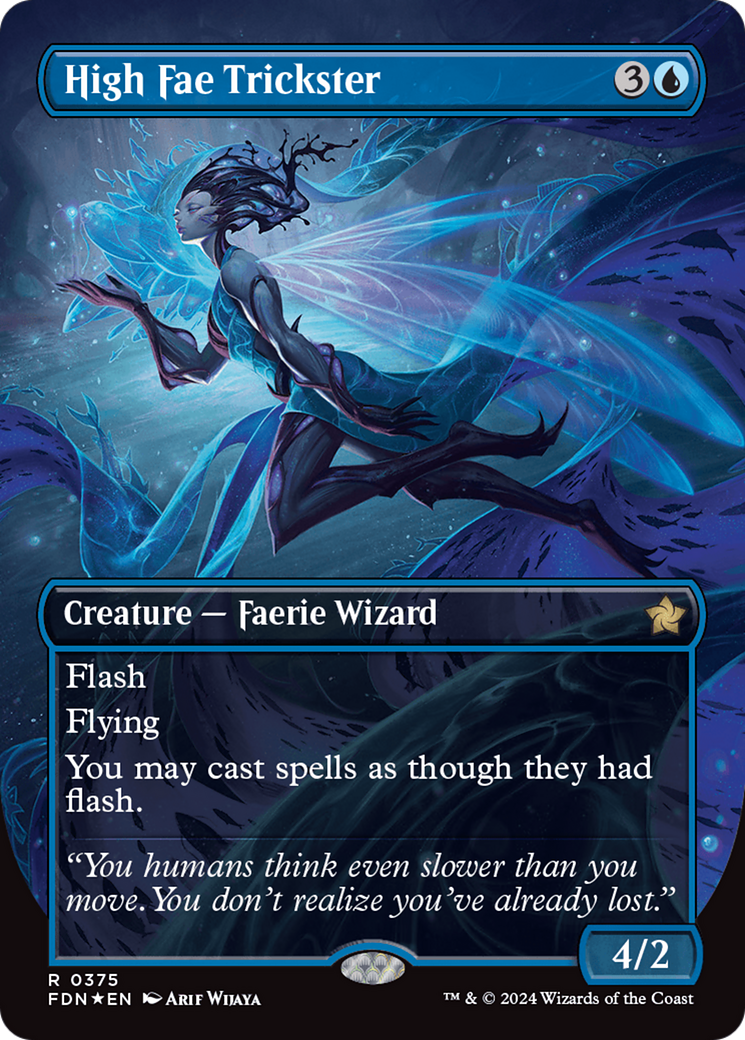 High Fae Trickster (Borderless) (Mana Foil) [Foundations] | PLUS EV GAMES 