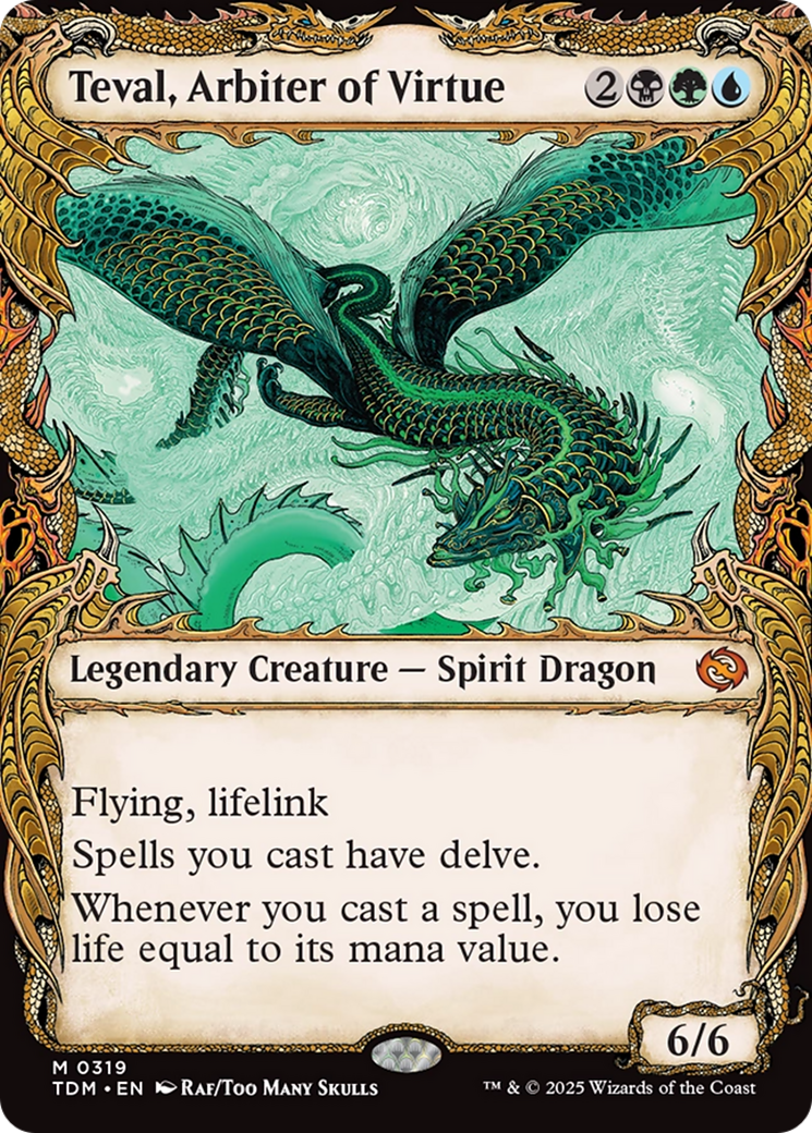 Teval, Arbiter of Virtue (Showcase) [Tarkir: Dragonstorm] | PLUS EV GAMES 