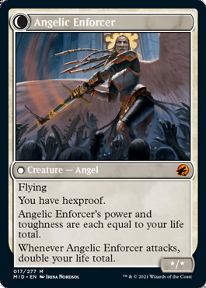 Enduring Angel // Angelic Enforcer [Innistrad: Midnight Hunt] | PLUS EV GAMES 