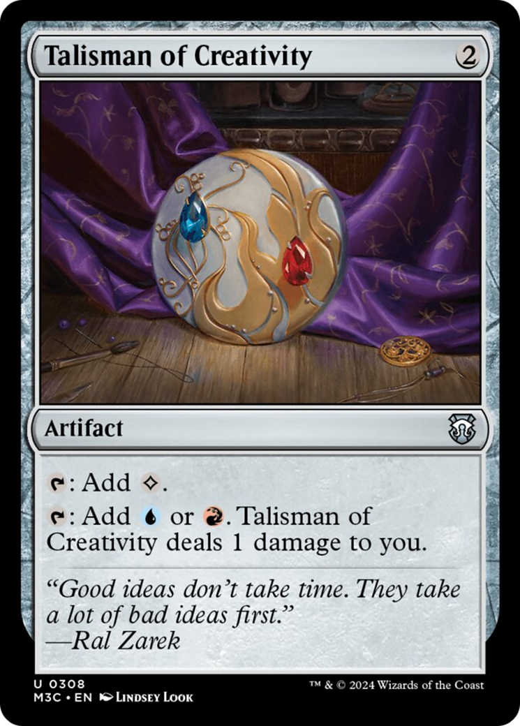 Talisman of Creativity (Ripple Foil) [Modern Horizons 3 Commander] | PLUS EV GAMES 