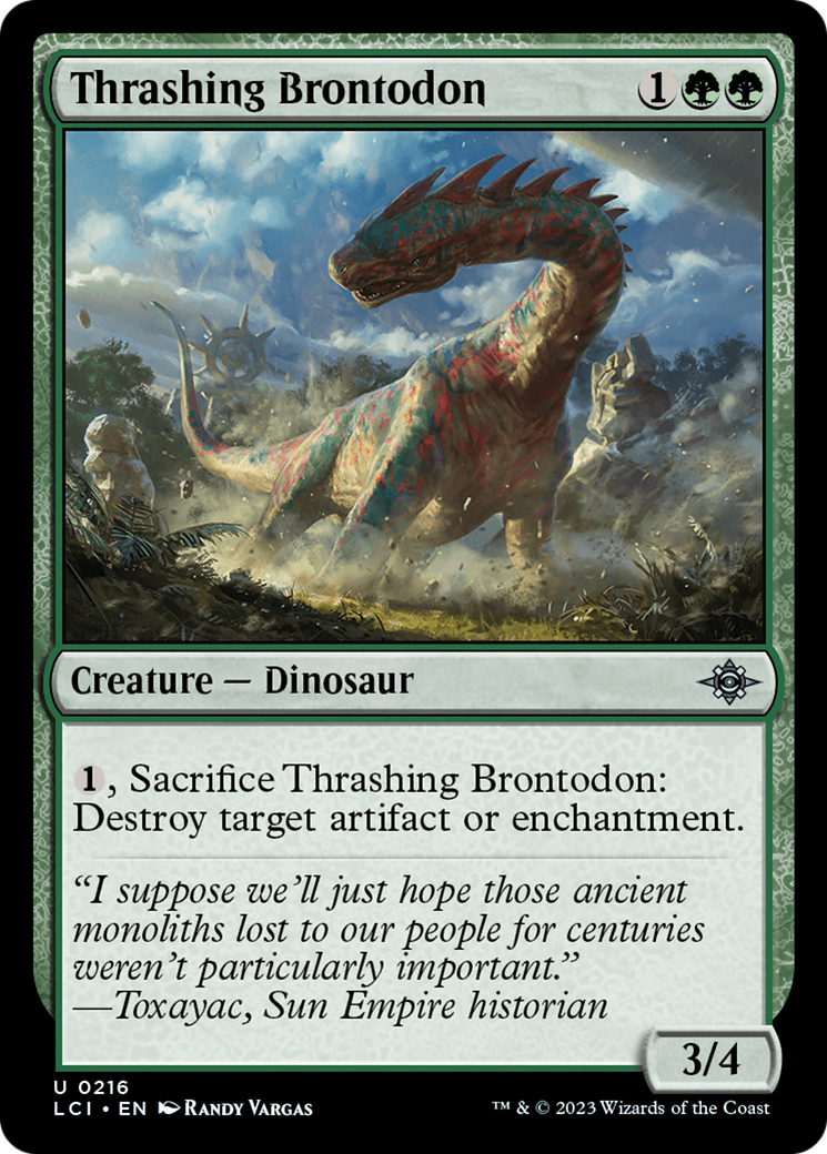 Thrashing Brontodon [The Lost Caverns of Ixalan] | PLUS EV GAMES 