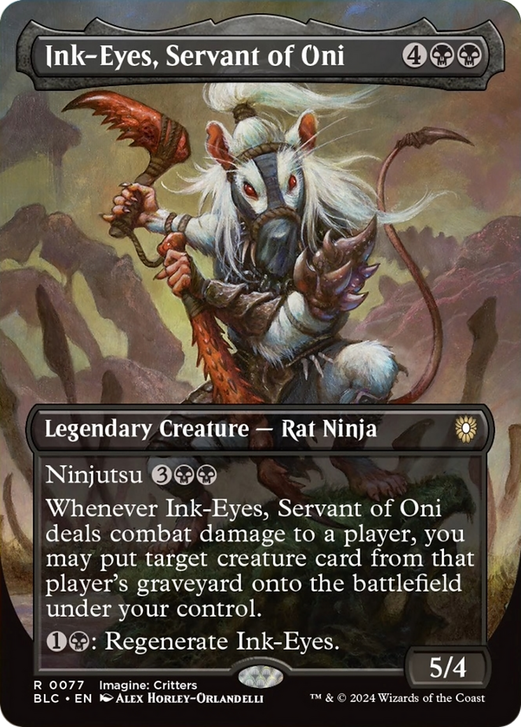 Ink-Eyes, Servant of Oni (Borderless) [Bloomburrow Commander] | PLUS EV GAMES 