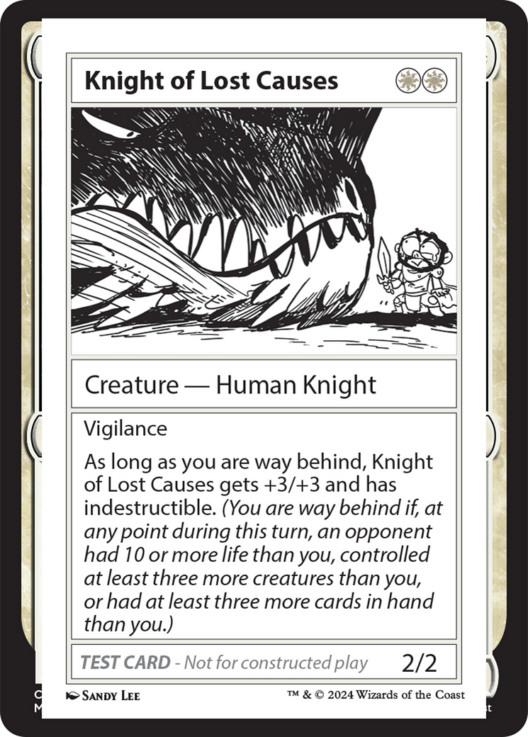 Knight of Lost Causes [Mystery Booster 2 Playtest Cards] | PLUS EV GAMES 