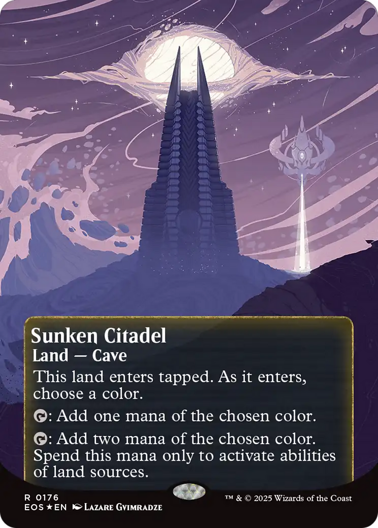 Sunken Citadel (0176) (Borderless) (Galaxy Foil) [Edge of Eternities: Stellar Sights] | PLUS EV GAMES 