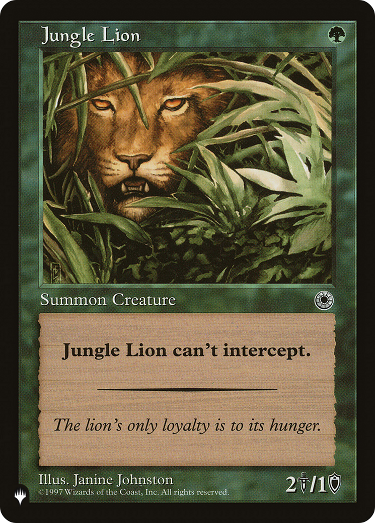 Jungle Lion [The List Reprints] | PLUS EV GAMES 