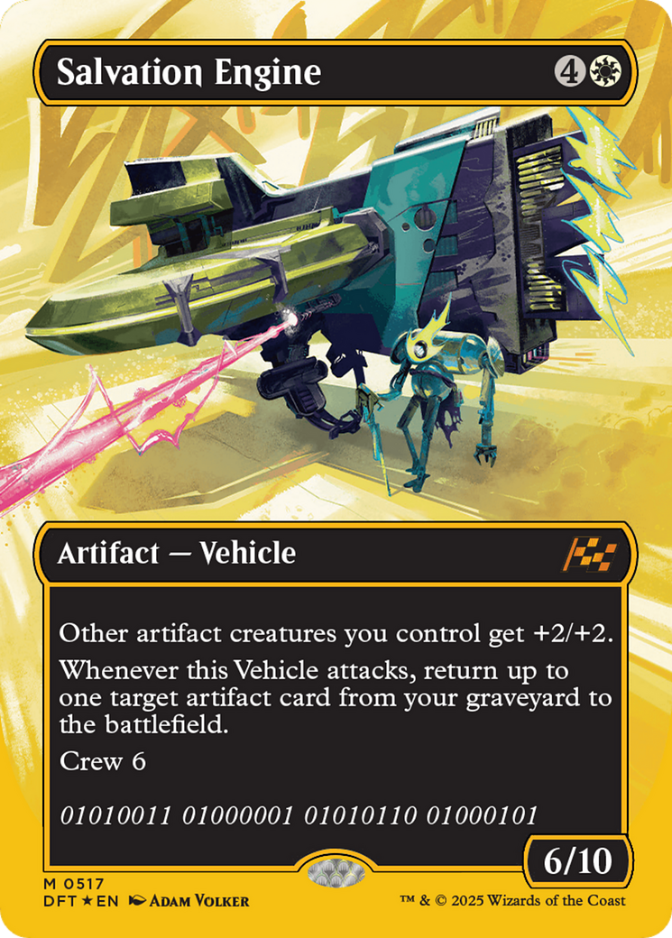 Salvation Engine (Borderless) (First-Place Foil) [Aetherdrift] | PLUS EV GAMES 
