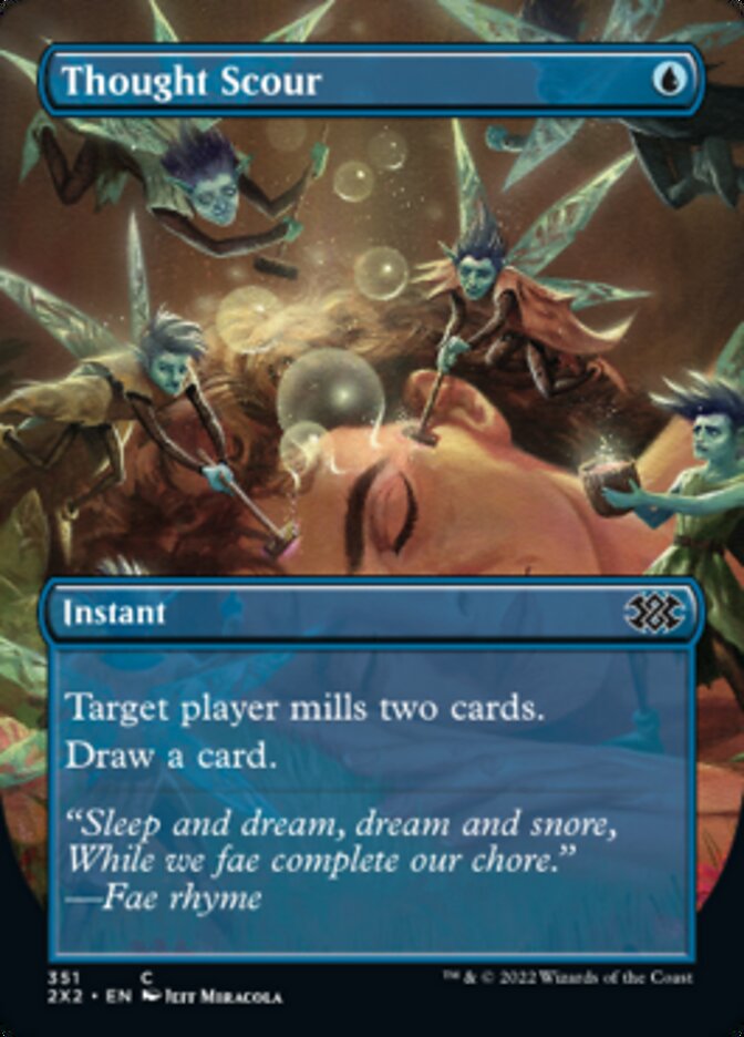 Thought Scour (Borderless Alternate Art) [Double Masters 2022] | PLUS EV GAMES 