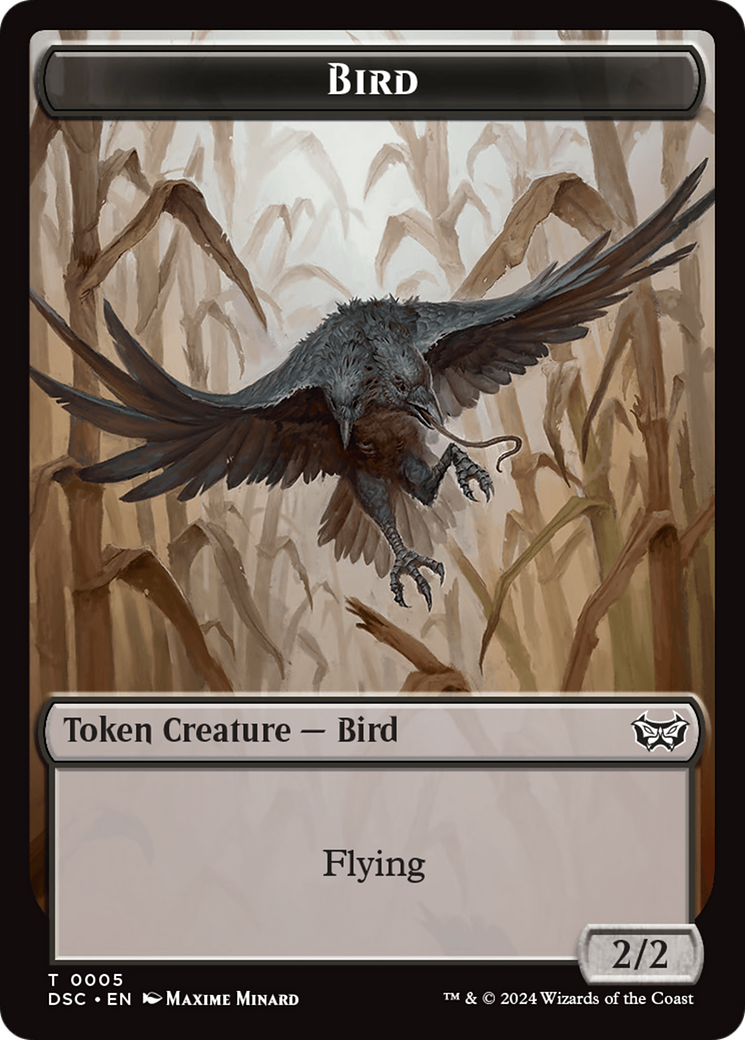 Demon // Bird Double-Sided Token [Duskmourn: House of Horror Commander Tokens] | PLUS EV GAMES 