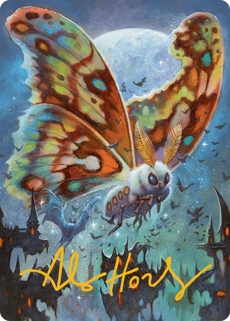 Luminous Broodmoth Art Card (Gold-Stamped Signature) [Bloomburrow Art Series] | PLUS EV GAMES 