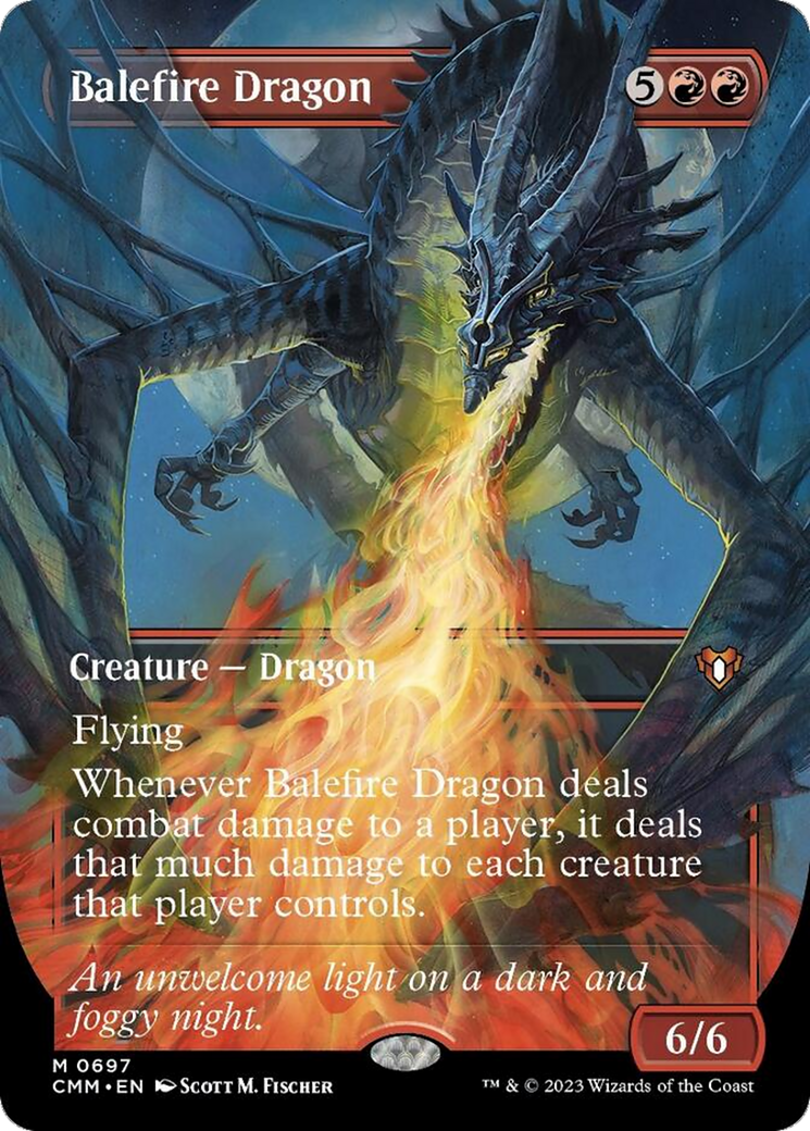 Balefire Dragon (Borderless Alternate Art) [Commander Masters] | PLUS EV GAMES 