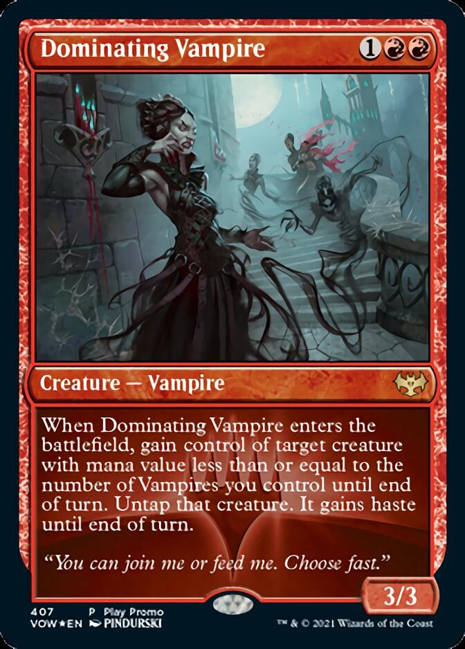 Dominating Vampire (Play Promo) [Innistrad: Crimson Vow Promos] | PLUS EV GAMES 