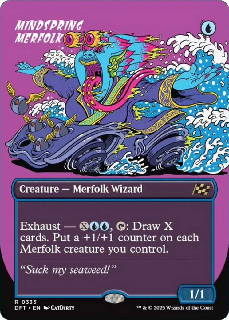 Mindspring Merfolk (Borderless) [Aetherdrift] | PLUS EV GAMES 
