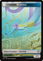 Merfolk // Worm Double-Sided Token [Lorwyn Eclipsed Tokens] | PLUS EV GAMES 