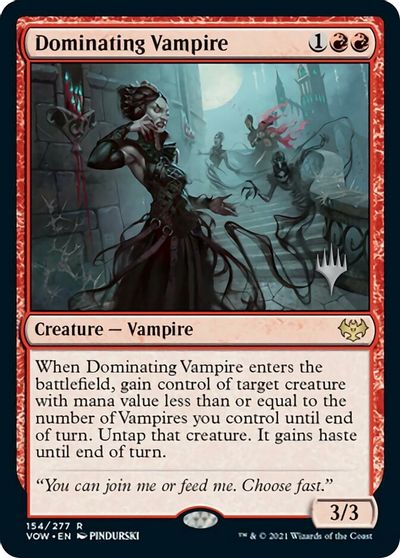 Dominating Vampire (Promo Pack) [Innistrad: Crimson Vow Promos] | PLUS EV GAMES 