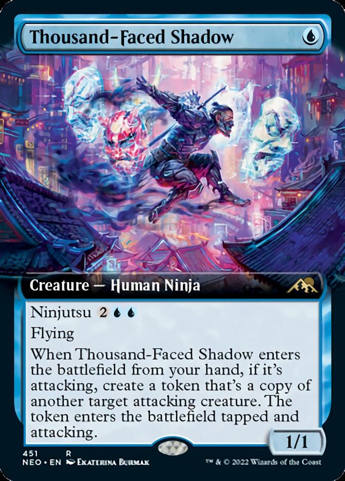 Thousand-Faced Shadow (Extended Art) [Kamigawa: Neon Dynasty] | PLUS EV GAMES 