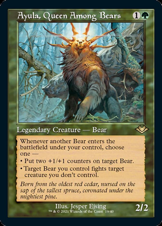 Ayula, Queen Among Bears (Retro Foil Etched) [Modern Horizons] | PLUS EV GAMES 