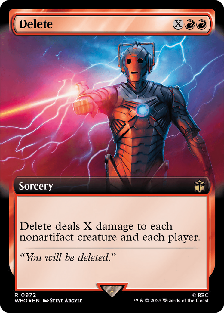 Delete (Extended Art) (Surge Foil) [Doctor Who] | PLUS EV GAMES 