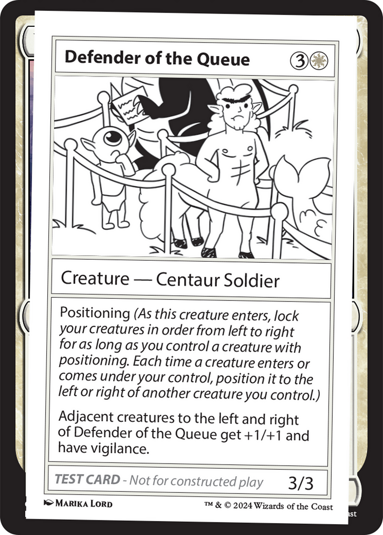 Defender of the Queue [Mystery Booster 2 Playtest Cards] | PLUS EV GAMES 