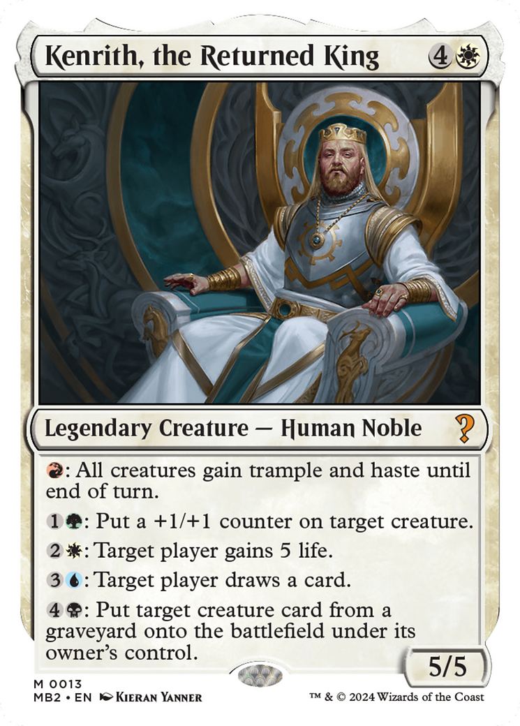 Kenrith, the Returned King (White Border) [Mystery Booster 2] | PLUS EV GAMES 