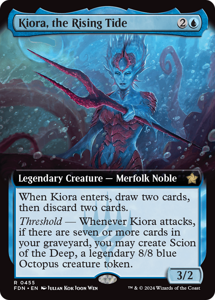 Kiora, the Rising Tide (Extended Art) [Foundations] | PLUS EV GAMES 