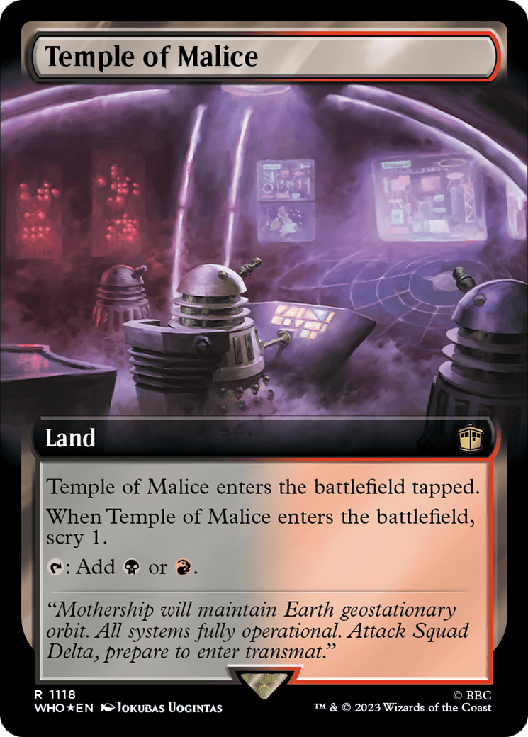 Temple of Malice (Extended Art) (Surge Foil) [Doctor Who] | PLUS EV GAMES 