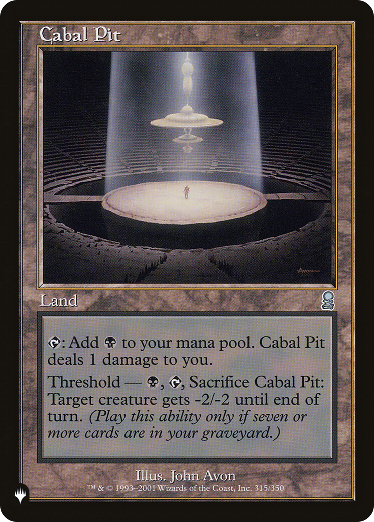 Cabal Pit [The List Reprints] | PLUS EV GAMES 