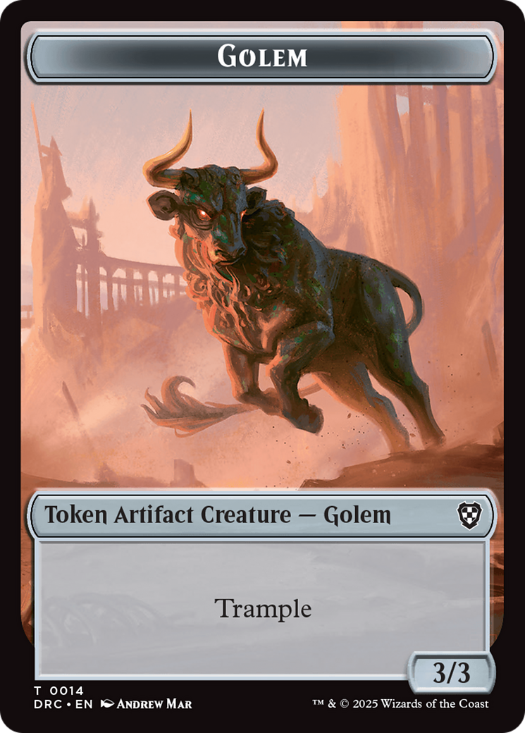 Golem (0014) // Golem (0015) Double-Sided Token [Aetherdrift Tokens] | PLUS EV GAMES 