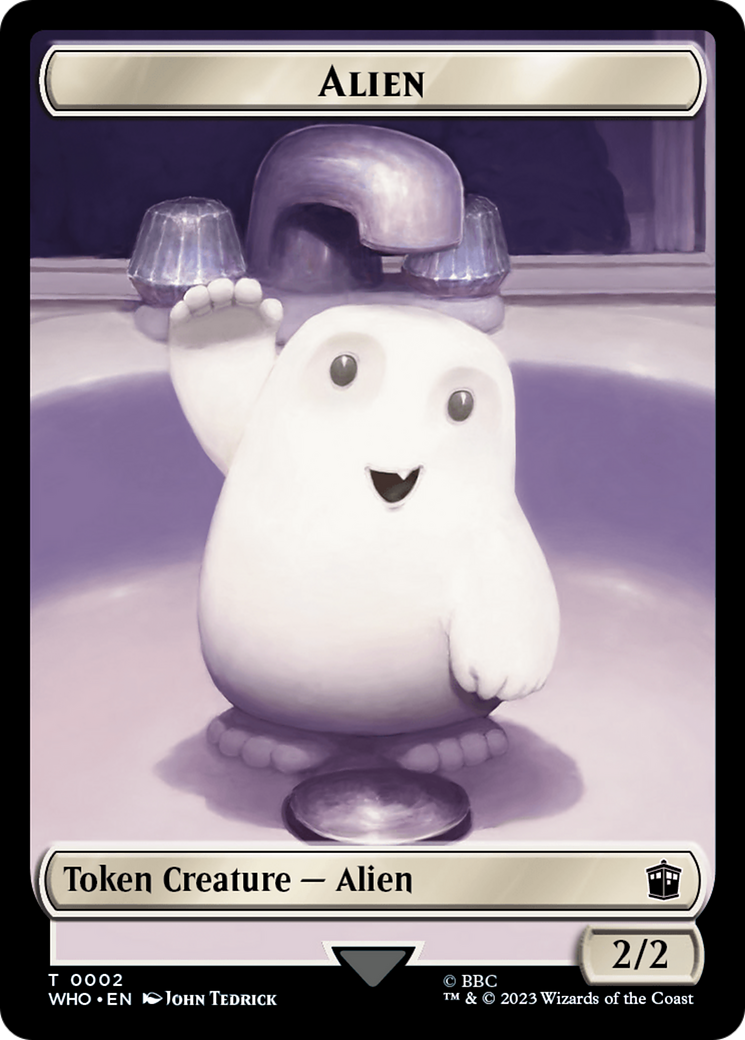 Alien // Osgood, Operation Double Double-Sided Token [Doctor Who Tokens] | PLUS EV GAMES 