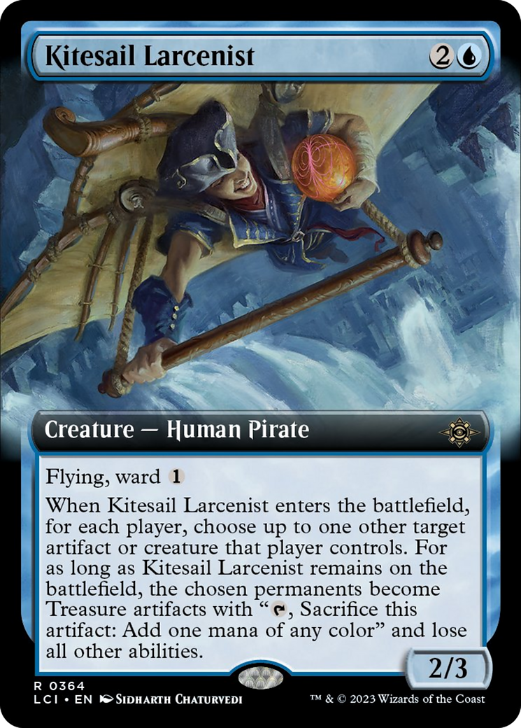 Kitesail Larcenist (Extended Art) [The Lost Caverns of Ixalan] | PLUS EV GAMES 