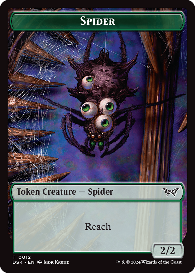 Toy // Spider Double-Sided Token [Duskmourn: House of Horror Tokens] | PLUS EV GAMES 