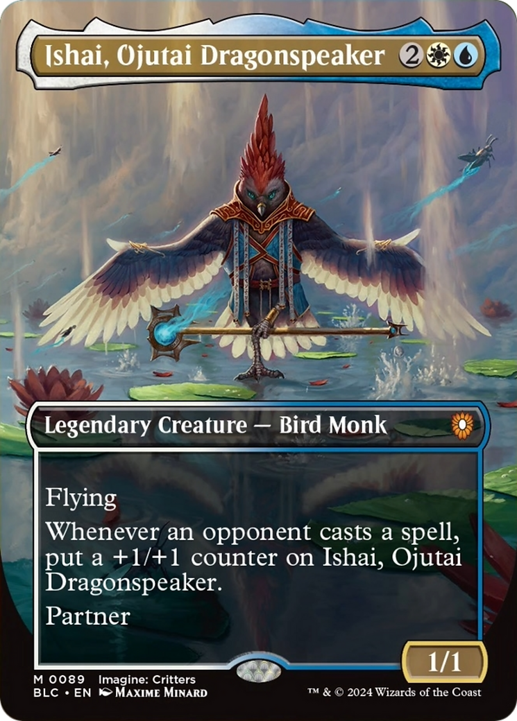 Ishai, Ojutai Dragonspeaker (Borderless) [Bloomburrow Commander] | PLUS EV GAMES 