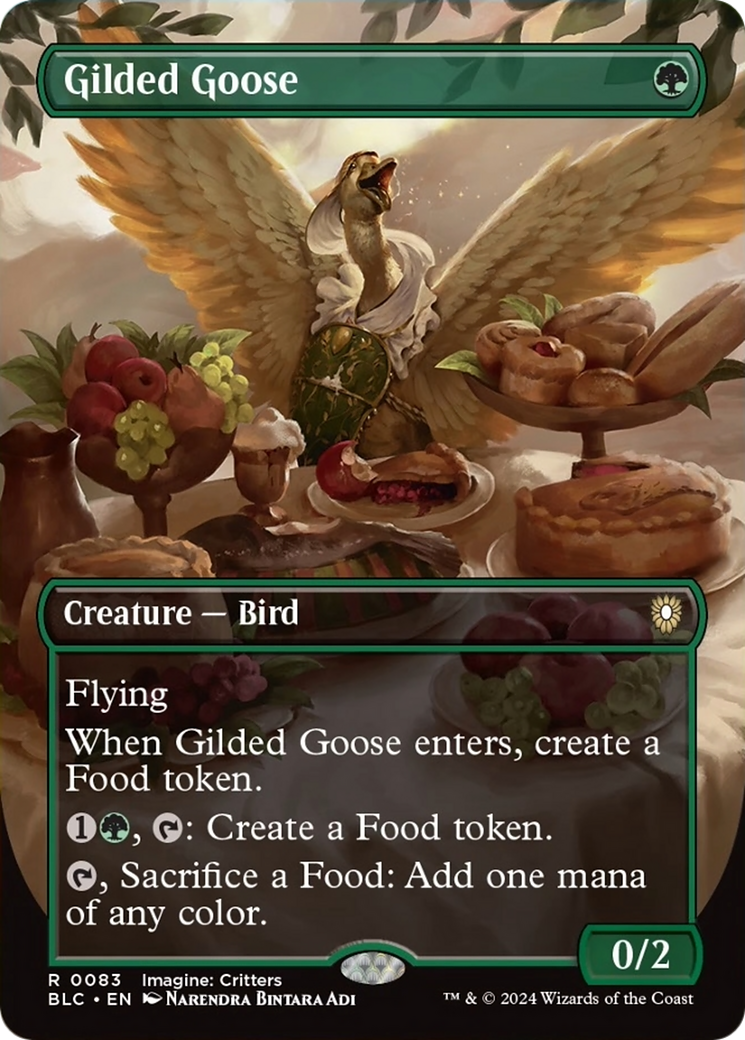 Gilded Goose (Borderless) [Bloomburrow Commander] | PLUS EV GAMES 