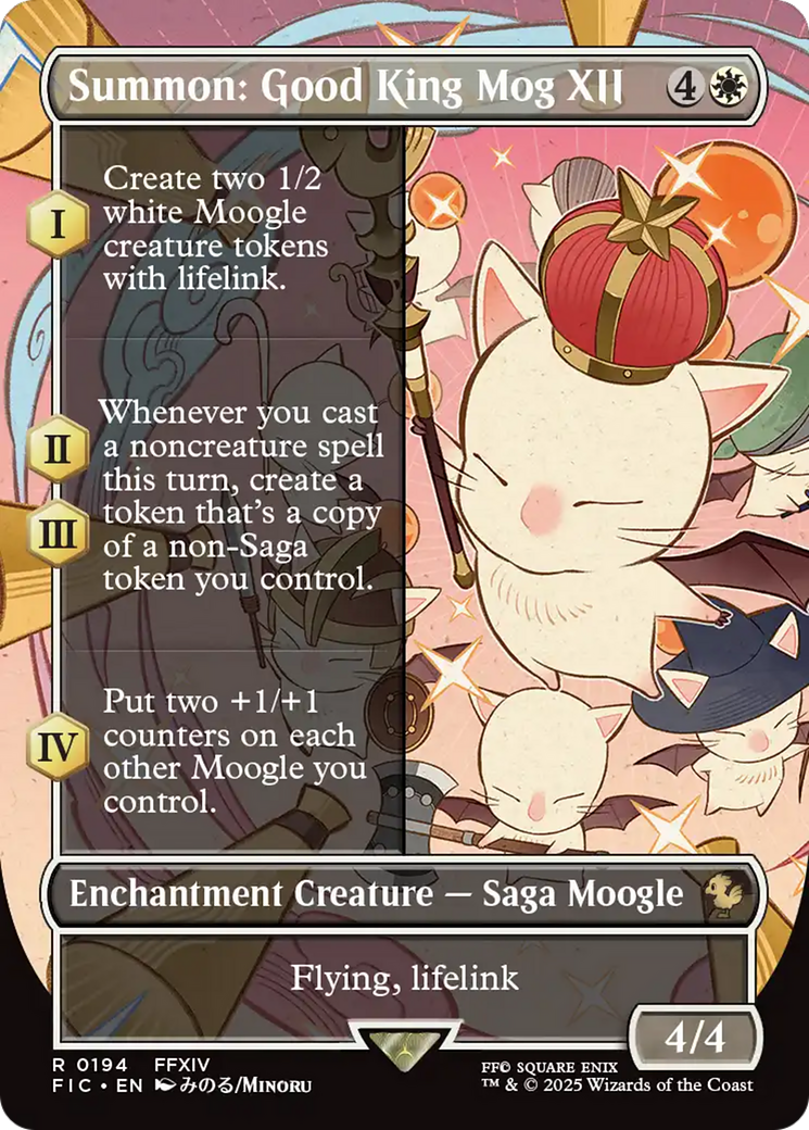 Summon: Good King Mog XII (Borderless) [FINAL FANTASY Commander] | PLUS EV GAMES 