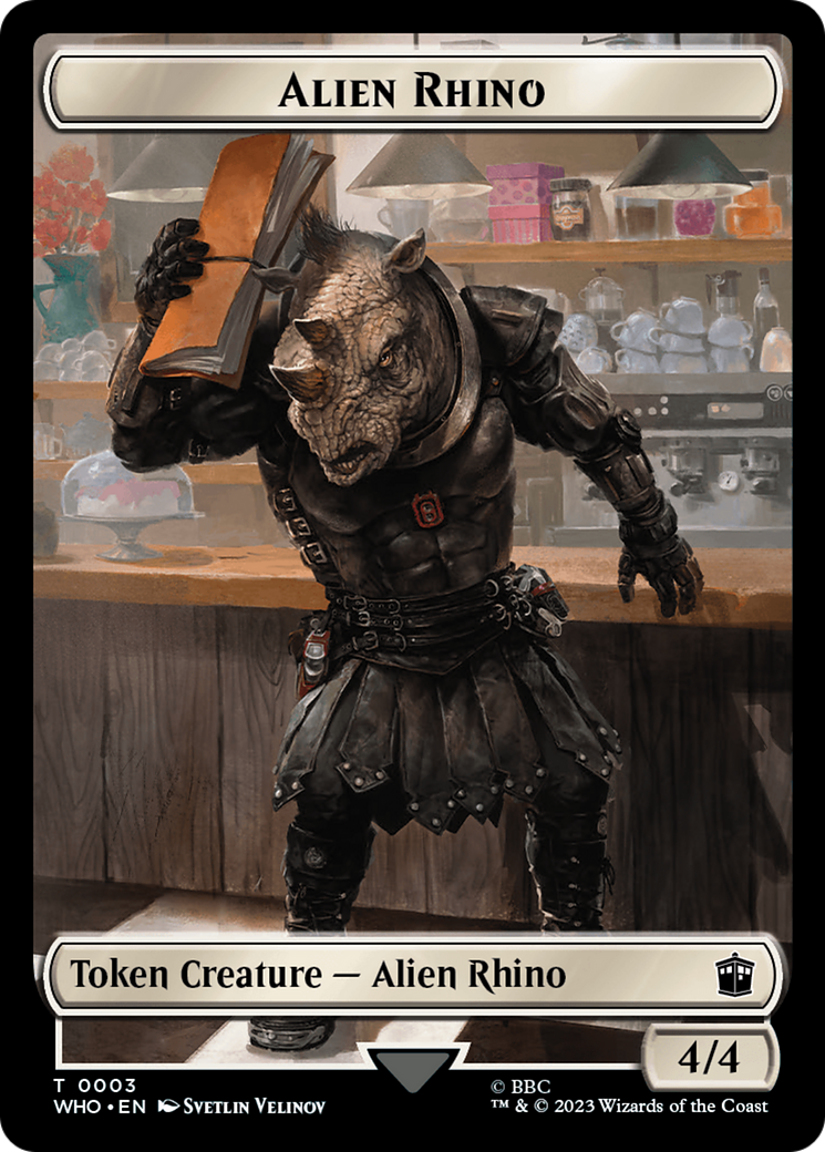 Alien Rhino // Cyberman Double-Sided Token [Doctor Who Tokens] | PLUS EV GAMES 