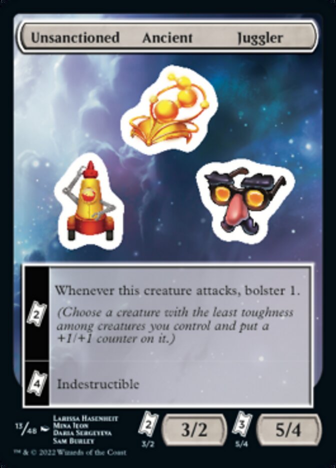 Unsanctioned Ancient Juggler [Unfinity Stickers] | PLUS EV GAMES 