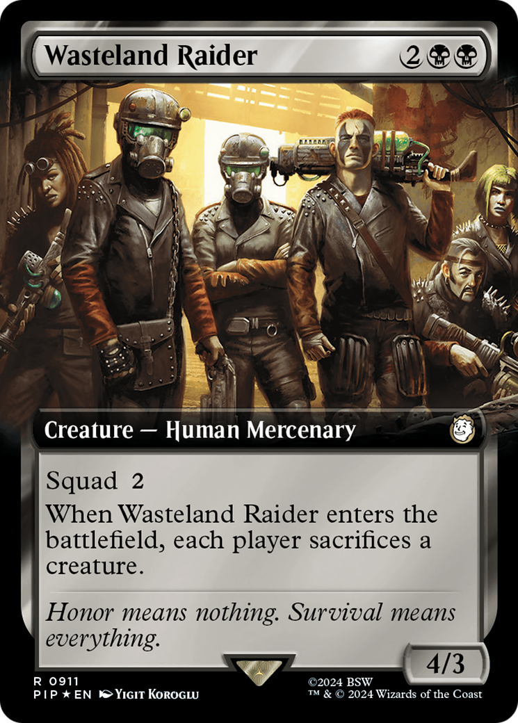 Wasteland Raider (Extended Art) (Surge Foil) [Fallout] | PLUS EV GAMES 