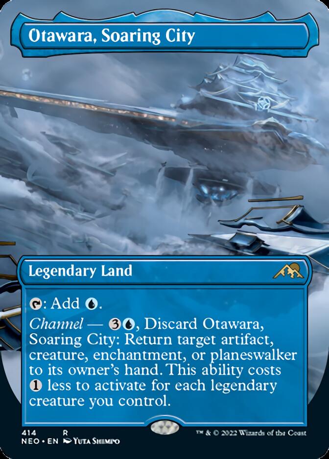 Otawara, Soaring City (Borderless Alternate Art) [Kamigawa: Neon Dynasty] | PLUS EV GAMES 