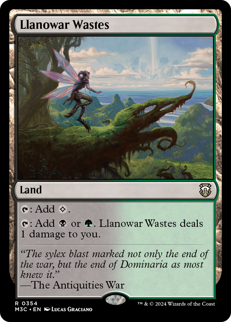 Llanowar Wastes (Ripple Foil) [Modern Horizons 3 Commander] | PLUS EV GAMES 