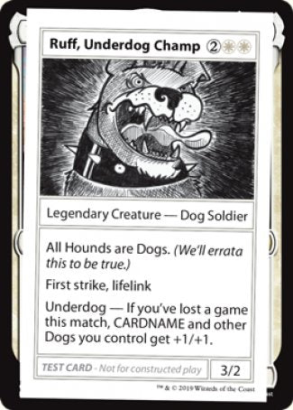 Ruff, Underdog Champ (2021 Edition) [Mystery Booster Playtest Cards] | PLUS EV GAMES 